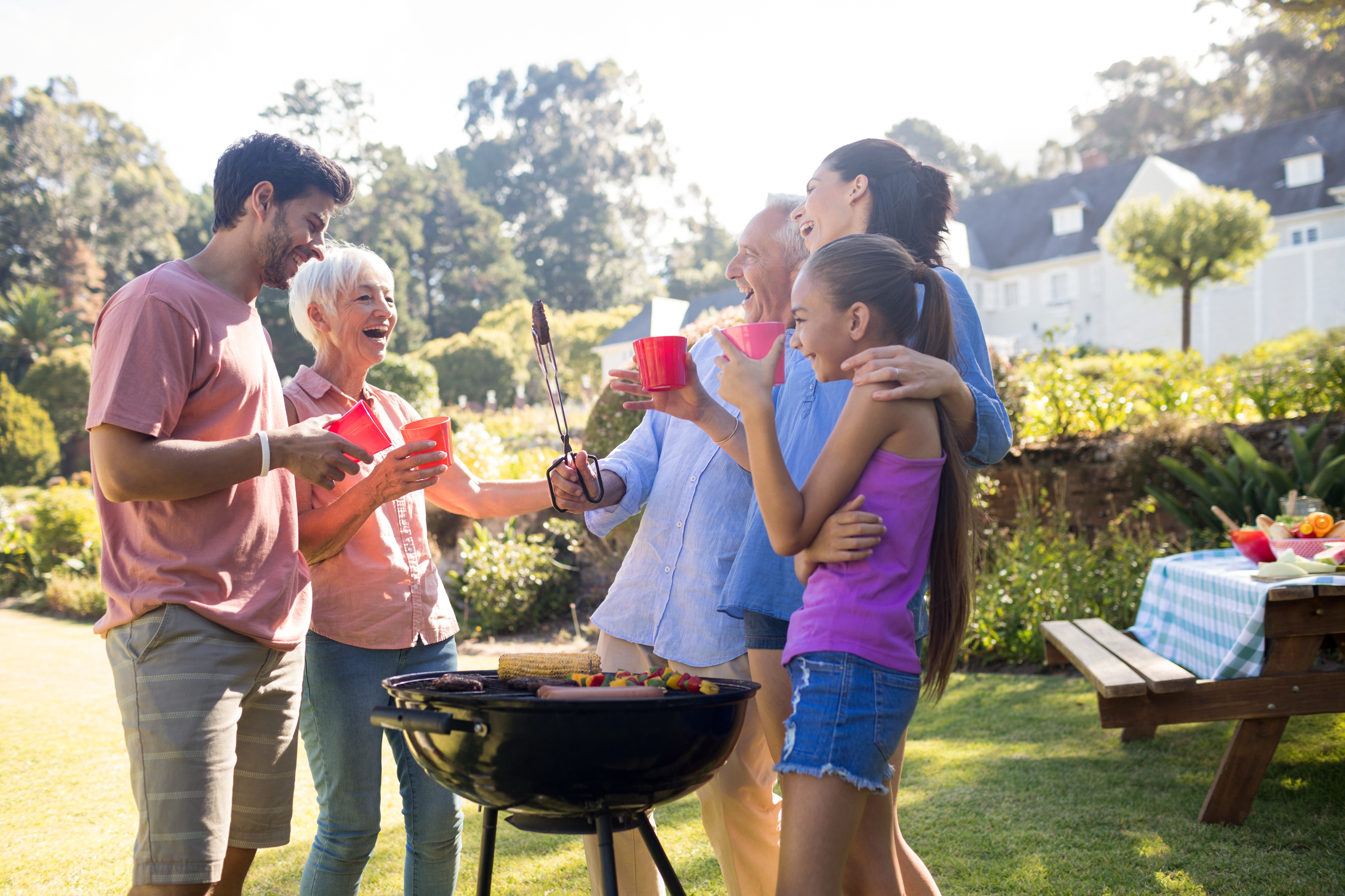 family having a cookout