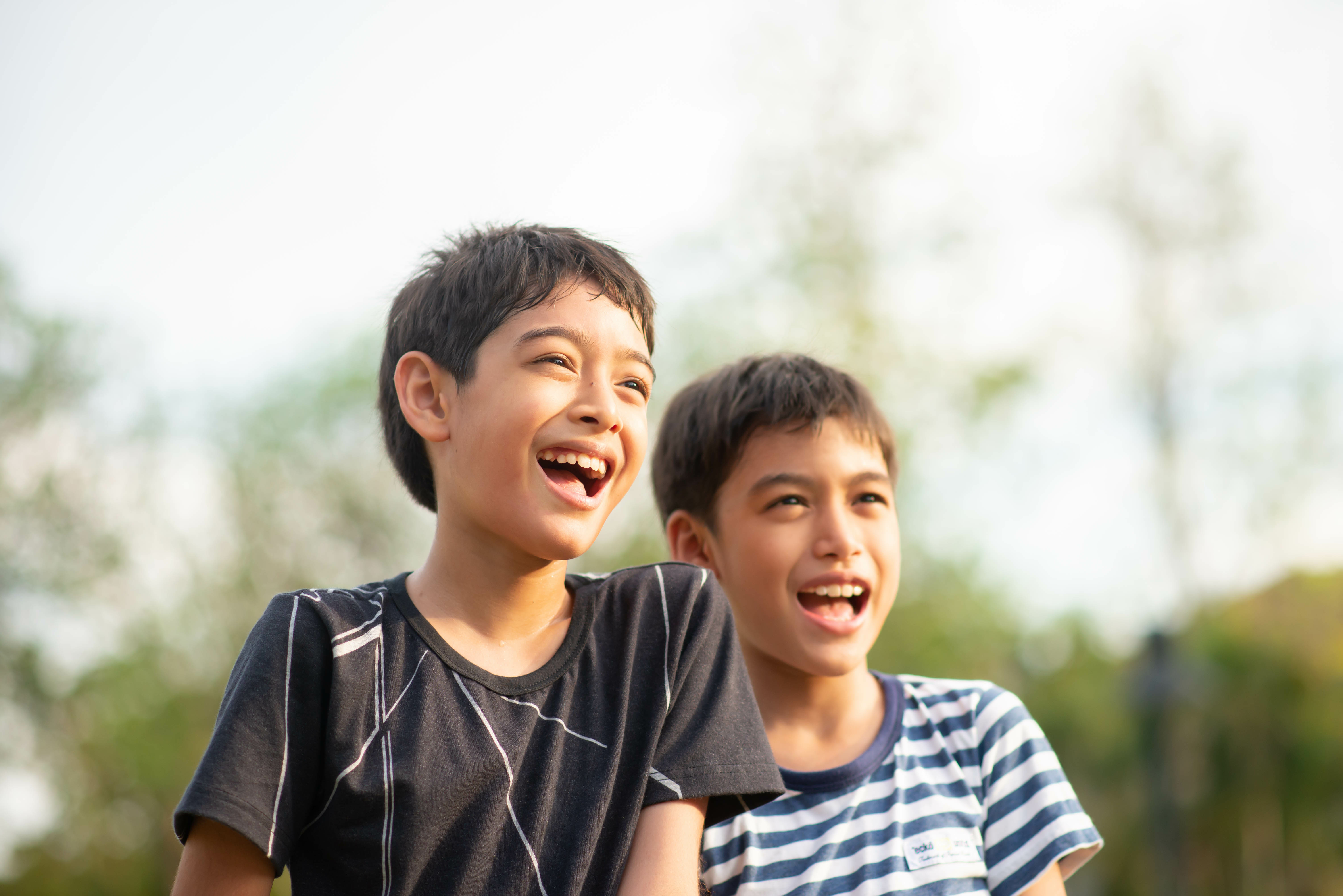 two boys in a park