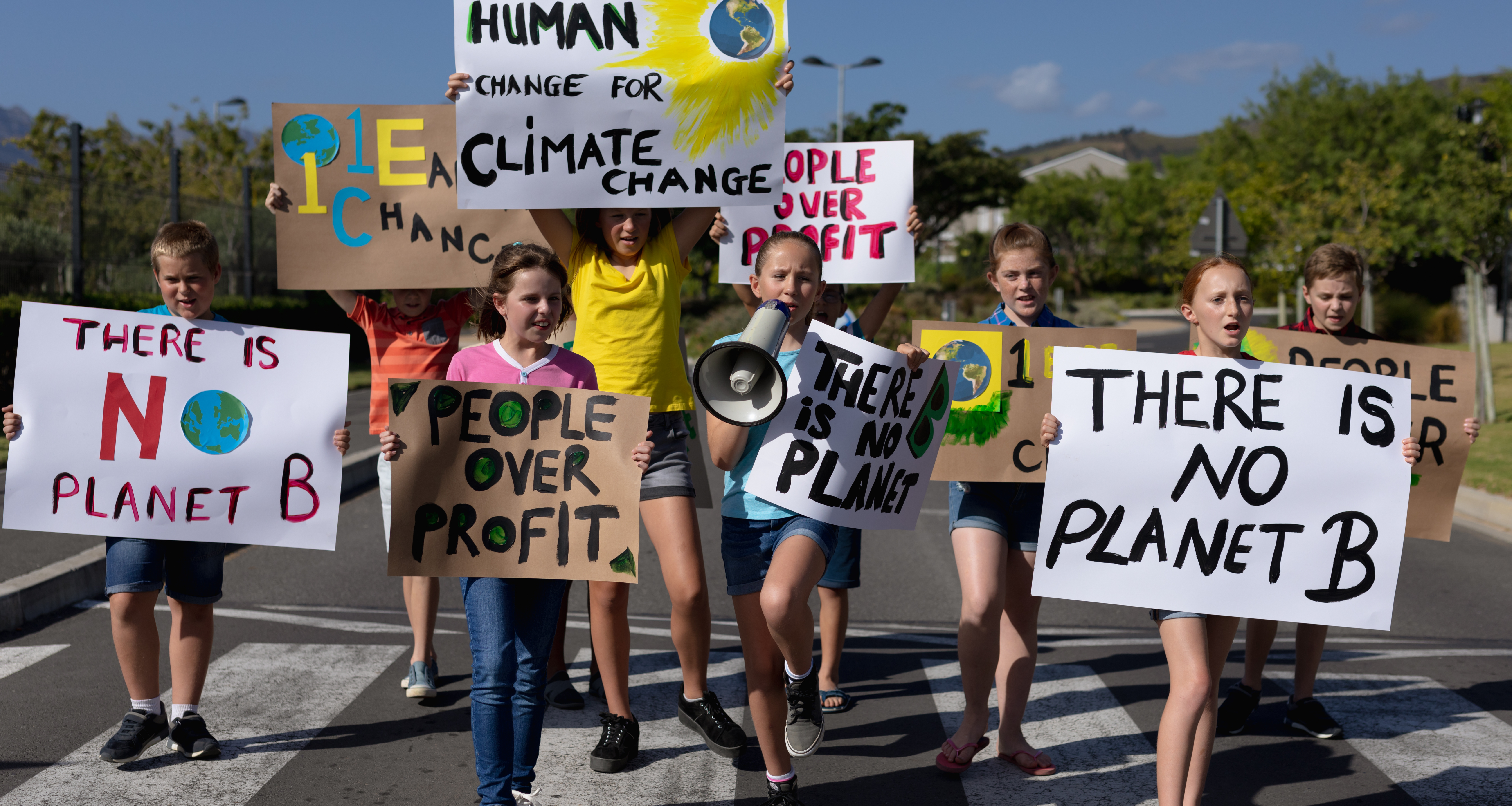 kids march for climate action