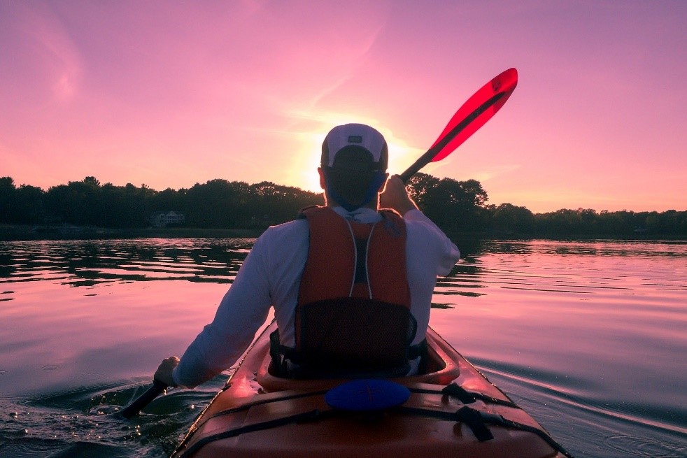 Person kayaking