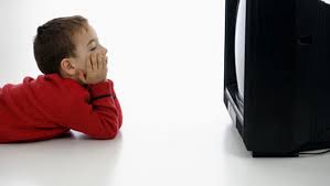 image of child watching tv